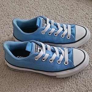 Converse Powder Blue Casual Sneakers with White Laces and Rubber Sole